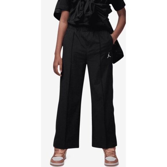 Jordan Jumpman Woven Taping Pants Girls' Grade School Black M - Picture 1 of 10